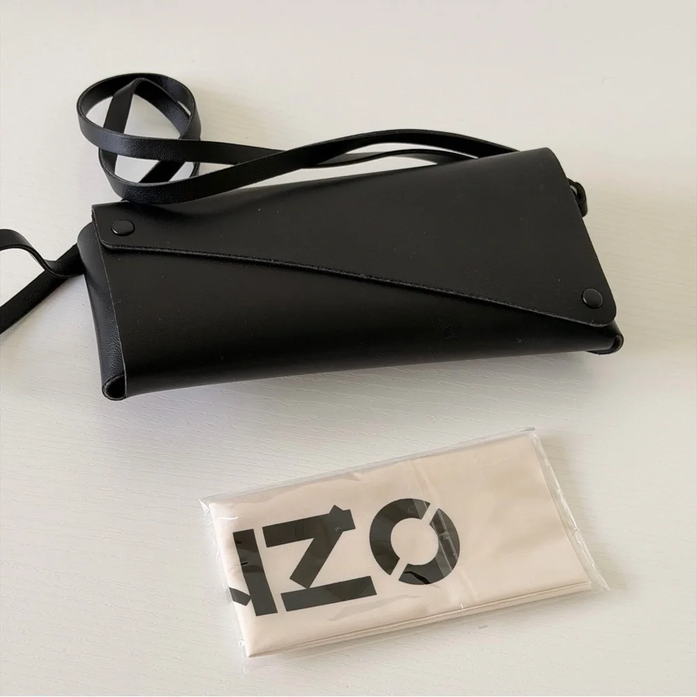 New! Kenzo Black Sunglasses Case and cleaning cloth